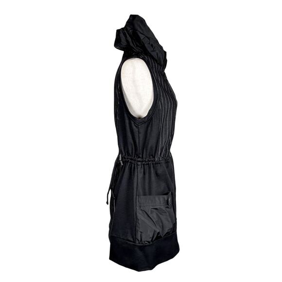 Women's Pinstripe Vest Black by Reina Lee Zipper Size M NWT - Picture 7 of 9